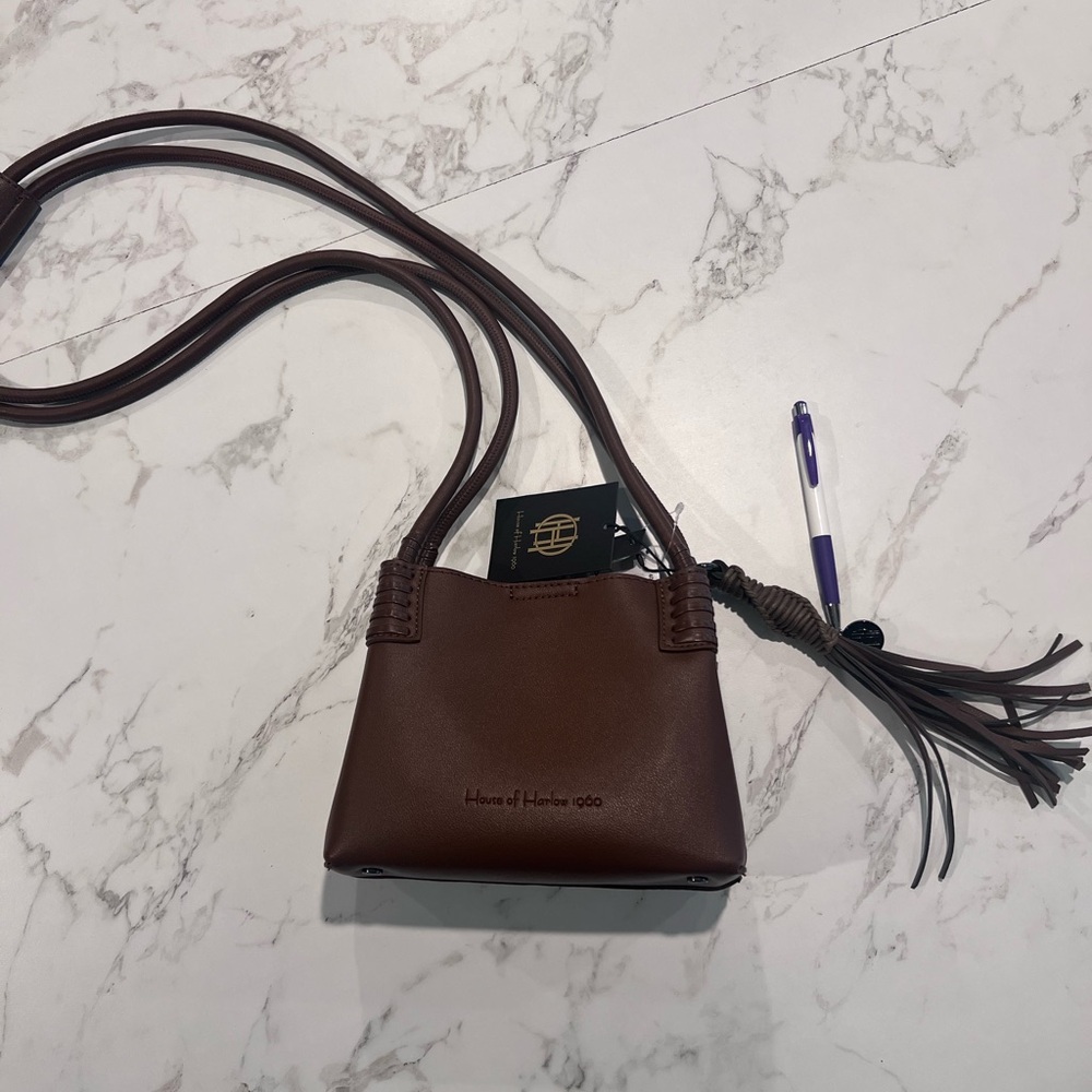 House of Harlow 1960 Dark Brown Leather Crossbody - Picture 5 of 8